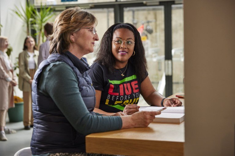 A student with a mentor